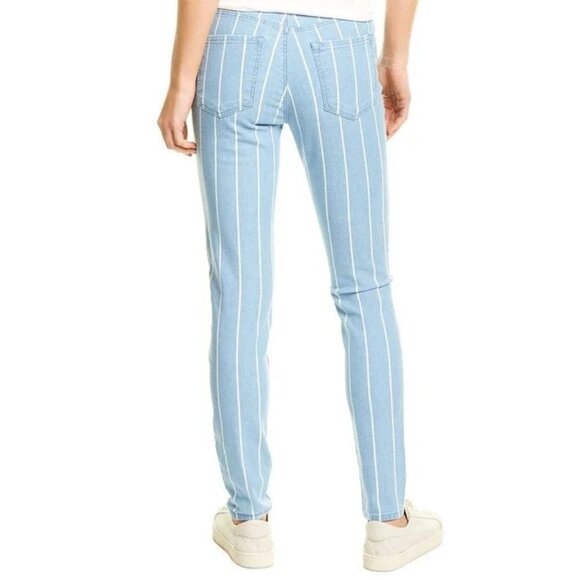 NWT J Brand blue & white stripe high rise skinny jeans, 25 - Picture 2 of 4